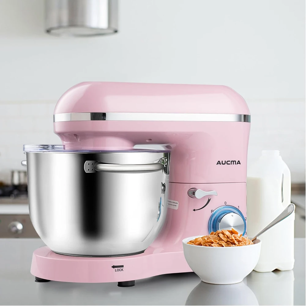 Batidora de pie de 660W Rosa