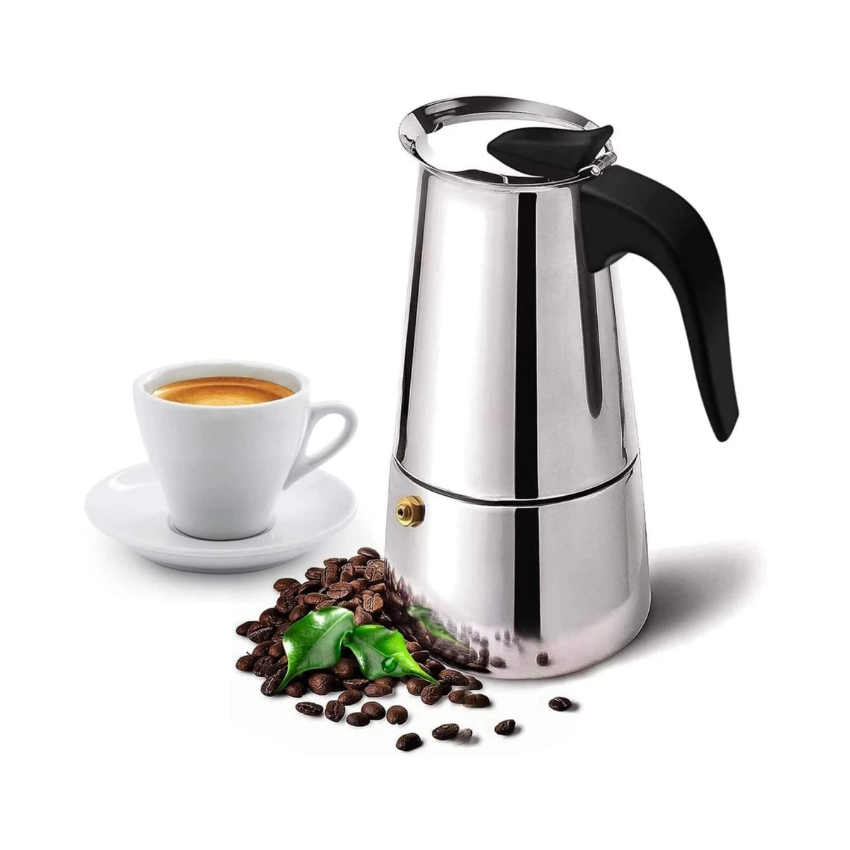 Cafetera italiana de acero inoxidable 