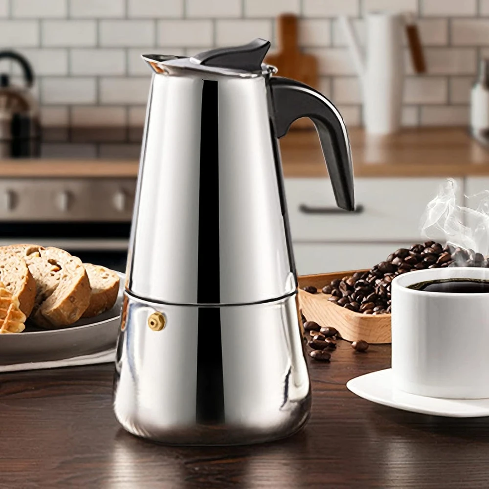 Cafetera italiana de acero inoxidable Cafetera italiana de acero inoxidable